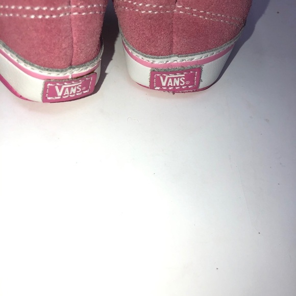 Infant pink vans suede sneakers girls crib 4 - Picture 4 of 6